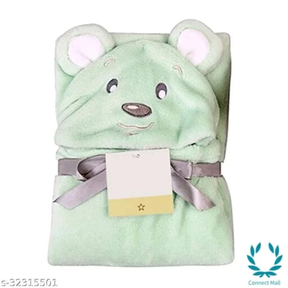 Premium Hooded Microfiber Baby Wrapper for all season Towel IN PINK And BLUE - 0-6 Months New Born Baby